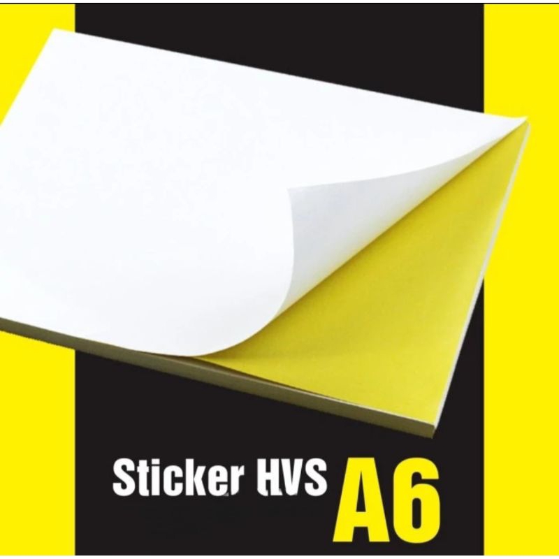 

Kertas Stiker HVS UK A6, ukuran : 15 x 10 CM