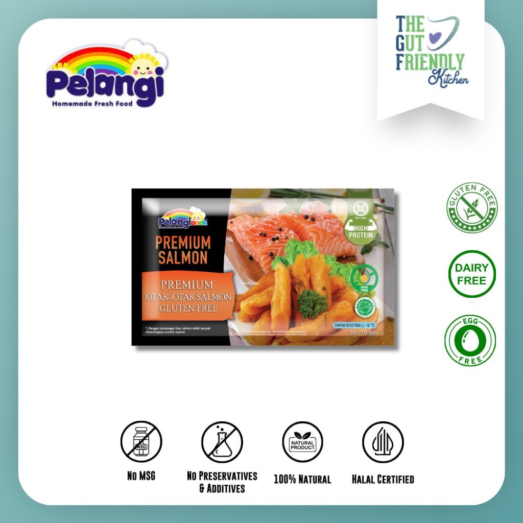 

PELANGI - Otak-Otak Ikan Salmon Gluten Free, Dairy Free, Egg Free, Halal Non MSG & Non Pengawet