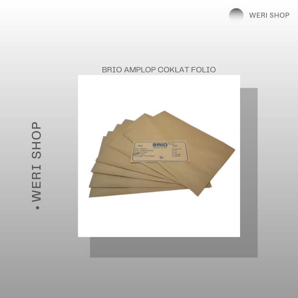 

BRIO AMPLOP COKLAT FOLIO BERKUALITAS (1 PAK ISI 100PCS)