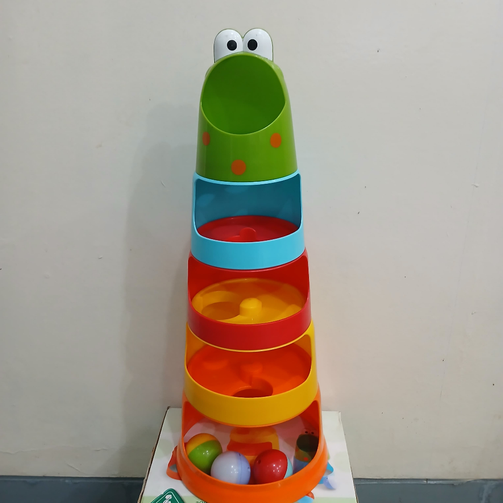PRELOVED - Mainan Anak ELC stack and drop froggie