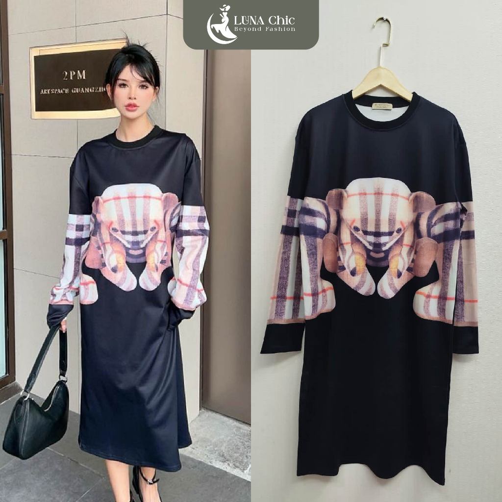 TEDDY BEAR HALF DRESS | Dress Kaos Korea Wanita Premium Import