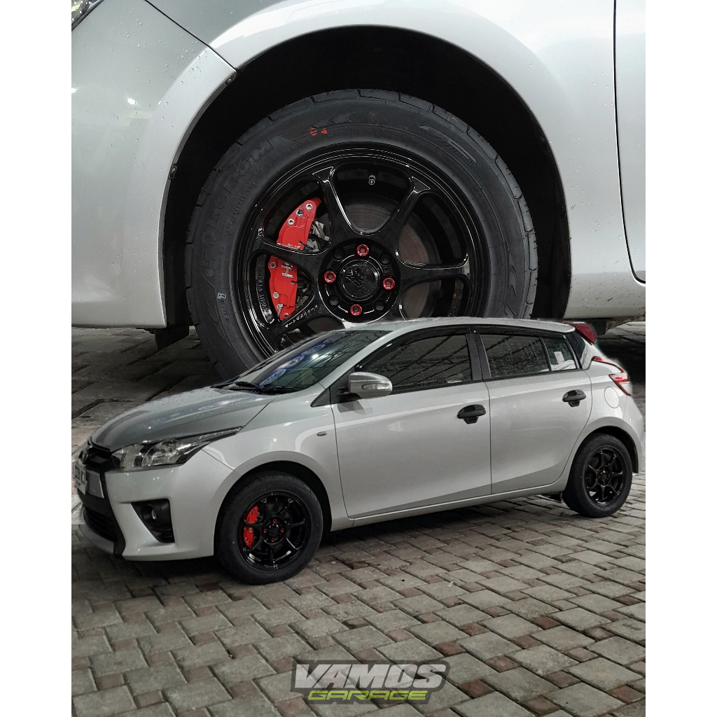 PAKETAN VELG R16 4X100-4X114,3 GLOSSY BLACK & BAN 185 65 R15 FORCEUM COCOK UNTUK YARIS,MOBILIO DLL