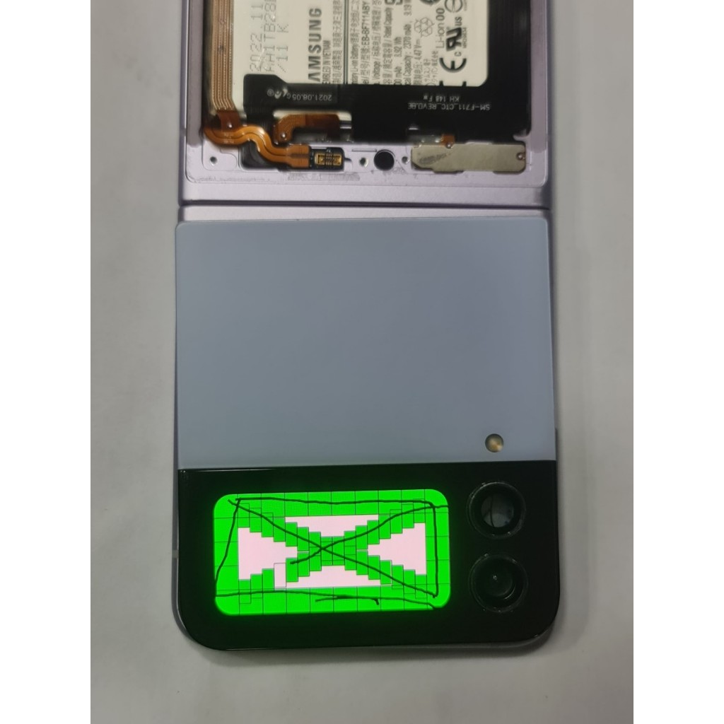 LCD SAMSUNG GALAXY F721 - FLIP 4 FRONT ORIGINAL (2ND) SECOND