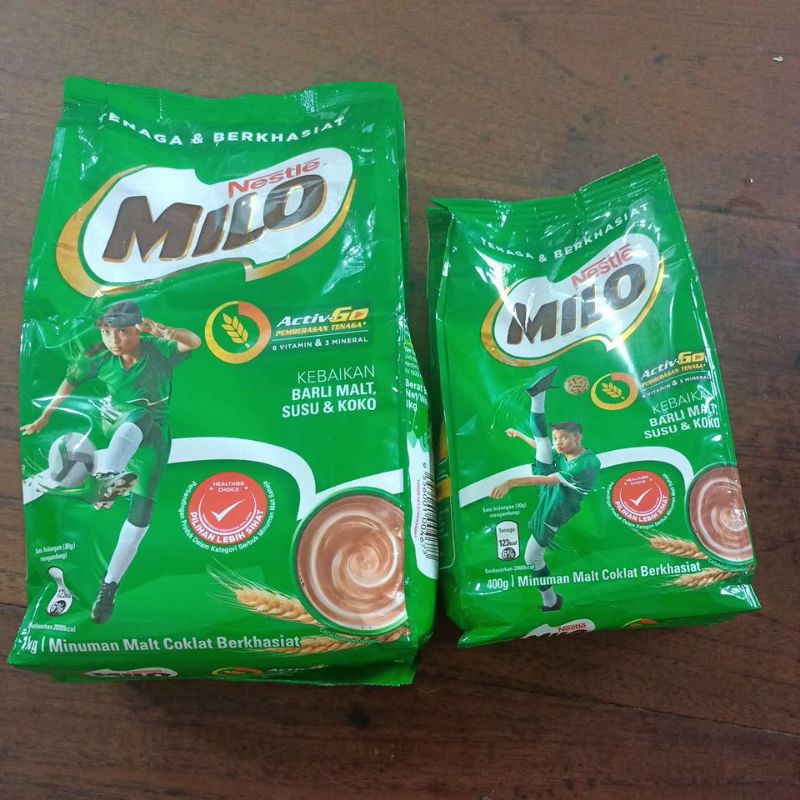 

milo nestle 400 gr dan milo 1 kg