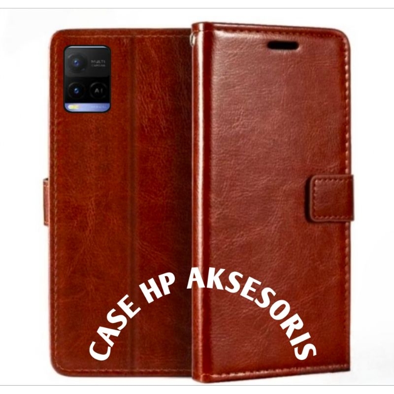CASE VIVO Y21 Y21A Y21S Y33S FLIP COVER WALLET SARUNG HP CASING DOMPET LEATHER CASE HP/CASING HP