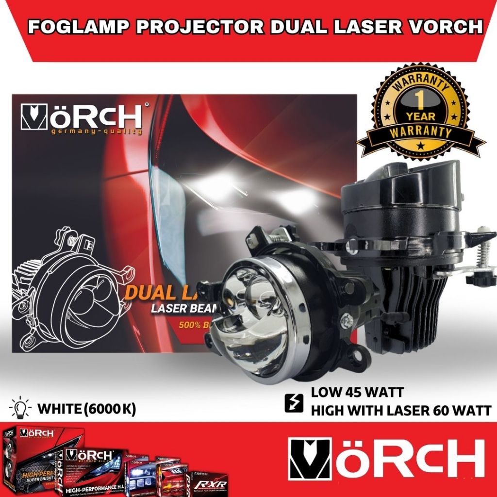 PROJIE BILED FOGLAMP DUAL LASER 3" VORCH LAMPU MOBIL