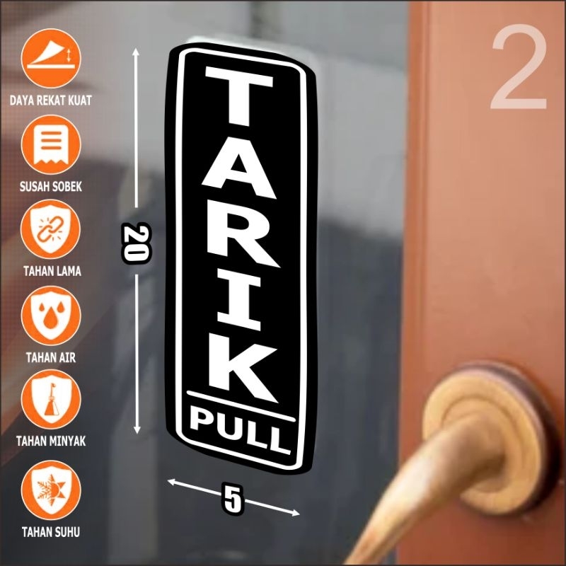 

stiker pintu dorong dan tarik daya rekat kuat