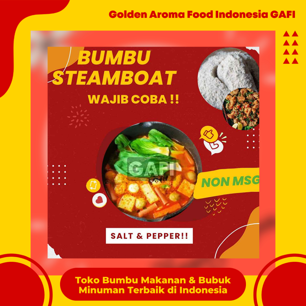 

BUMBU SUKI INSTAN SALT & PEPER NON MSG 1 Kg Steamboat Shabu Hotpot Bumbu Instant Tomyum Rasa SALT & PEPER NON MSG Suki Steamboat Ramen Bakso Miso Bubuk Steamboot Sukiyaki Grill Bakar Instant Gafi Bumbu Instan