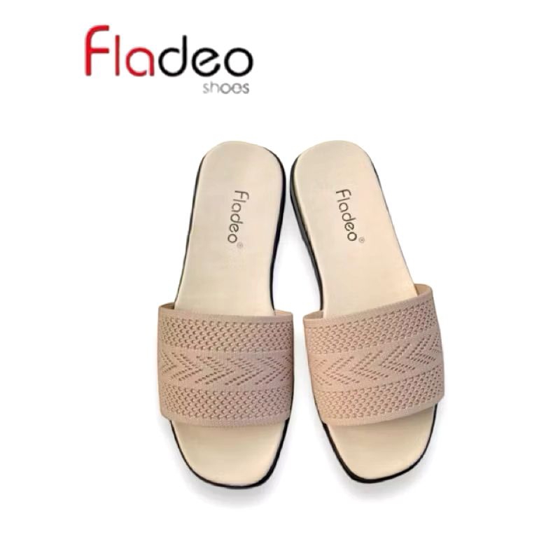 Sendal Slop  Fladeo Slop Rajut Sendal Teplek Wanita Unisex