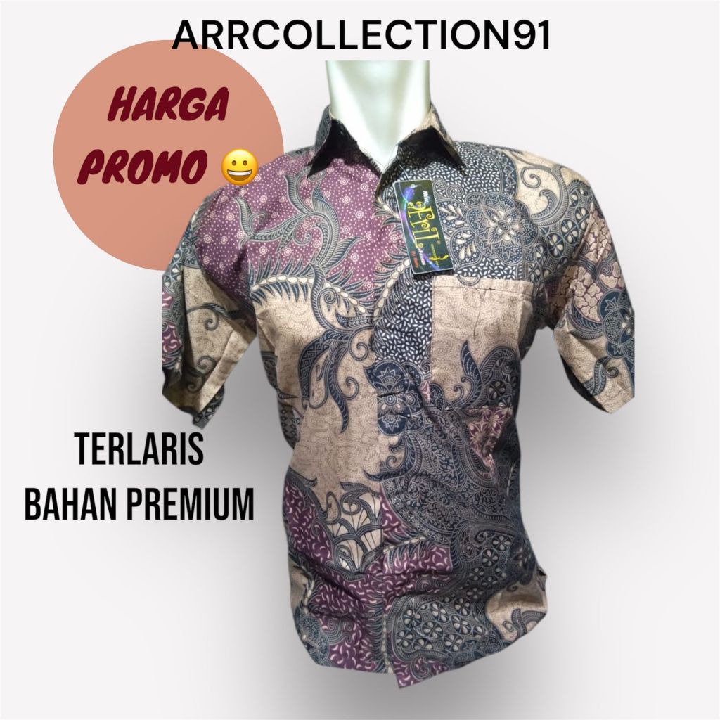 Batik Pria lengan pendek premium II Batik pria motif II batik pria jogja II sizeL M XL XXL IIPremium
