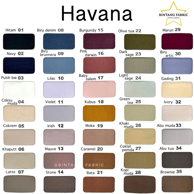 Bahan Kain Blazer Celana Gamis Havana Paulista Torino 0,5 meter