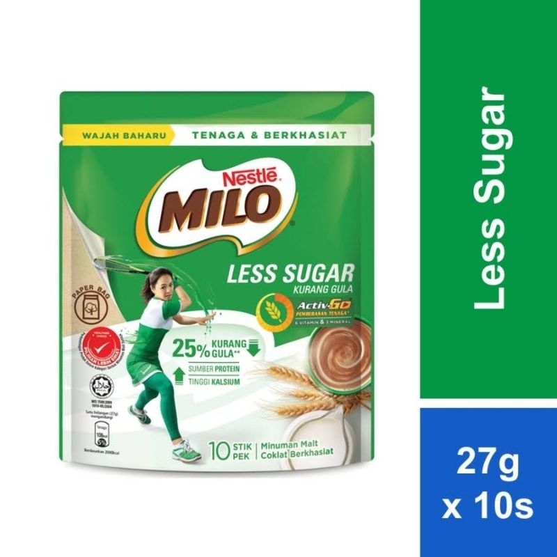 

Milo Less Sugar Tenaga & Berkhasiat Kurang Gula AktivGro milo malay..sia