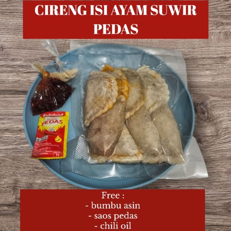 

CIRENG ISI AYAM SUWIR ISI 8 PCS ( FREE BUMBU & CHILI OIL )
