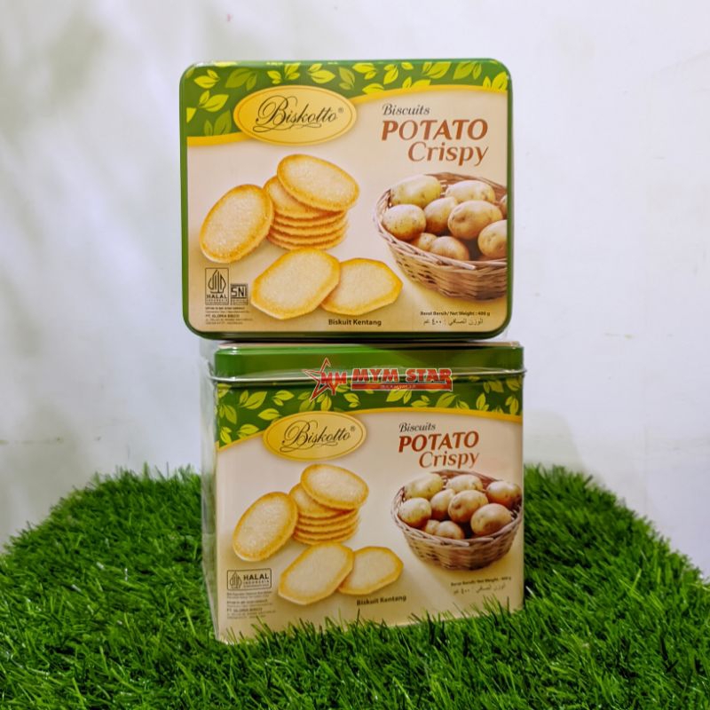 

Biskotto Biscuits Potato Crispy Kaleng Kotak 400g