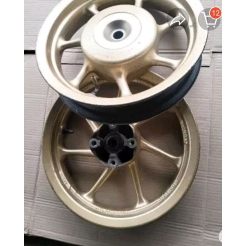 PELEK DEPAN BELAKANG HONDA SCOOPY DONAT RING 12 COPOTAN ORIGINAL