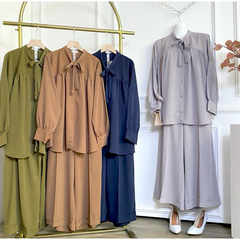 MILLY Set by CB.CO | setelan oneset celana kulot busui jumbo