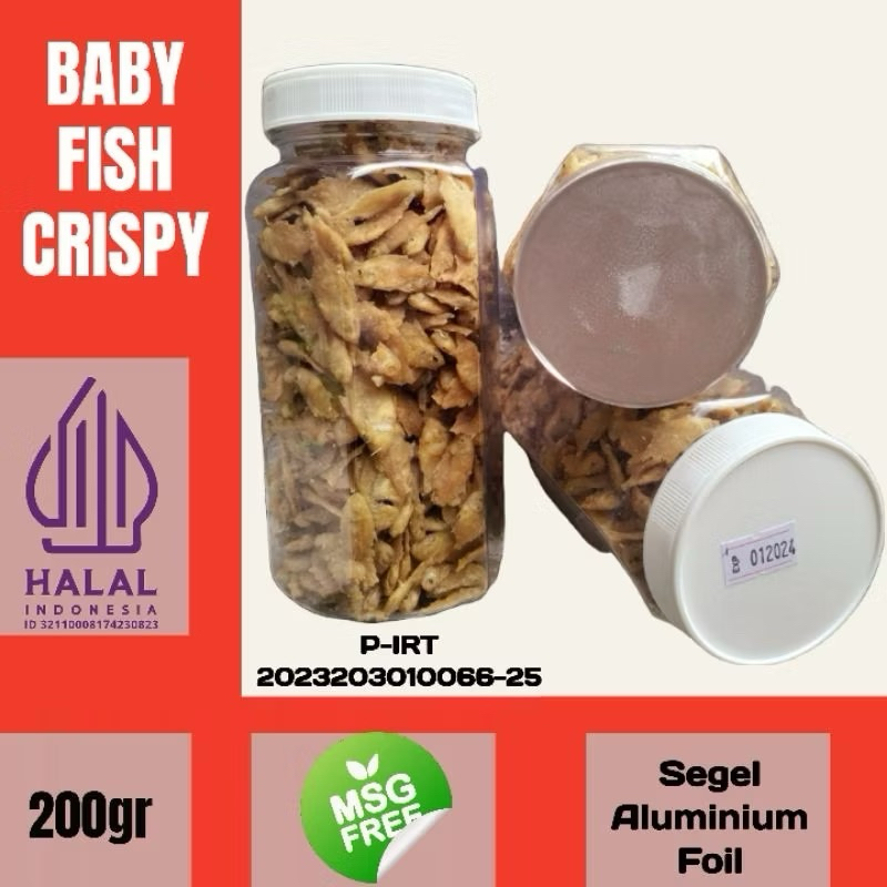 

Halal Indonesia Baby Fish Crispy P-IRT 200gr