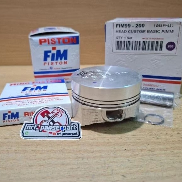 FIM99 PISTON KIT SEHER SET RING BORE UP PEN 15 61/61,5/62/62,5/63 MM BASIC DOM/MENTAH/MENTAHAN YAMAH