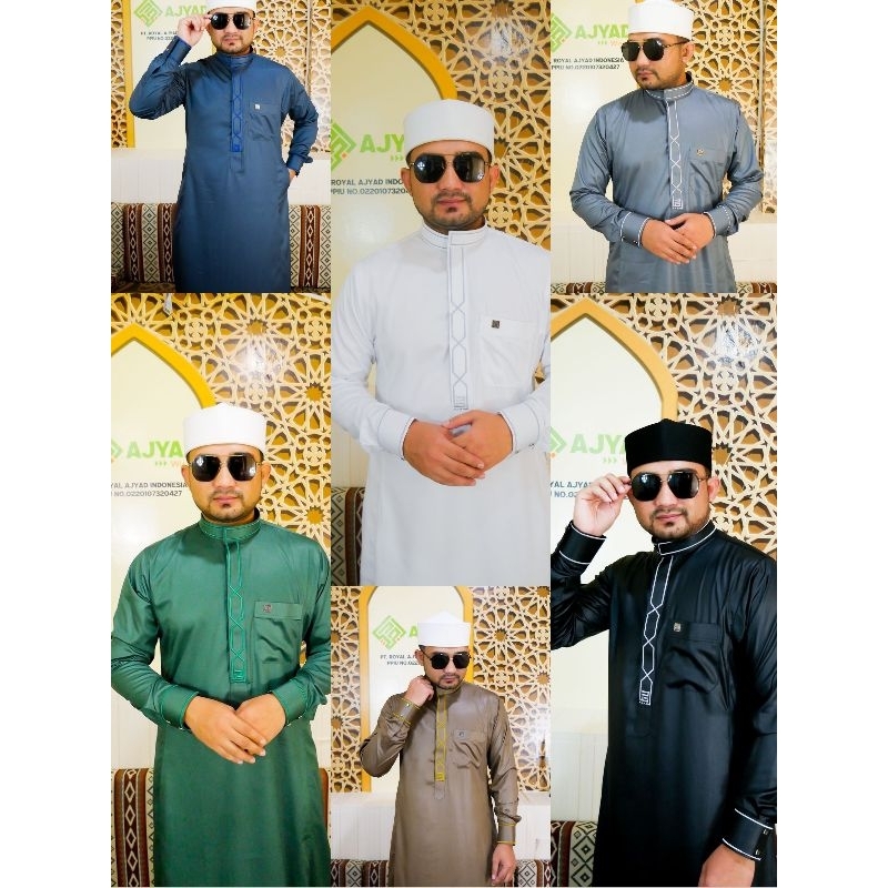 gamis ajyad manset bordir