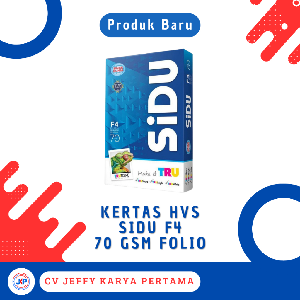 

Kertas HVS SIDU F4 70 GSM FOLIO