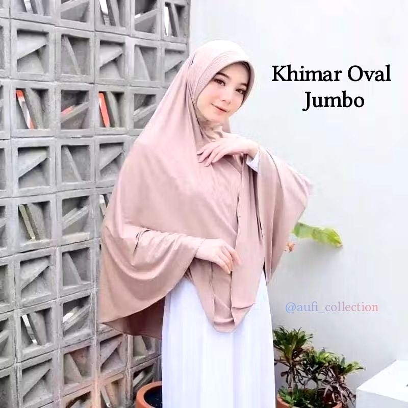 Oval Jumbo | Khimar Instan Syari Oval Jumbo Jersey