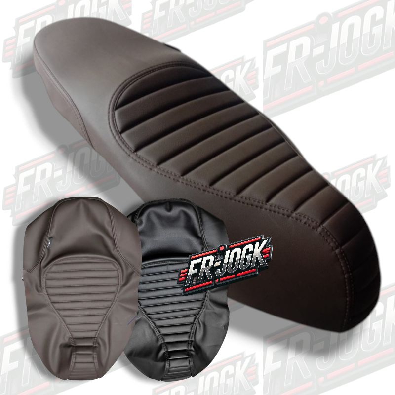 Kulit jok motor CAFERACER Sarung jok motor beat / vario 125 / vario 150 / vario / scoopy / genio / p
