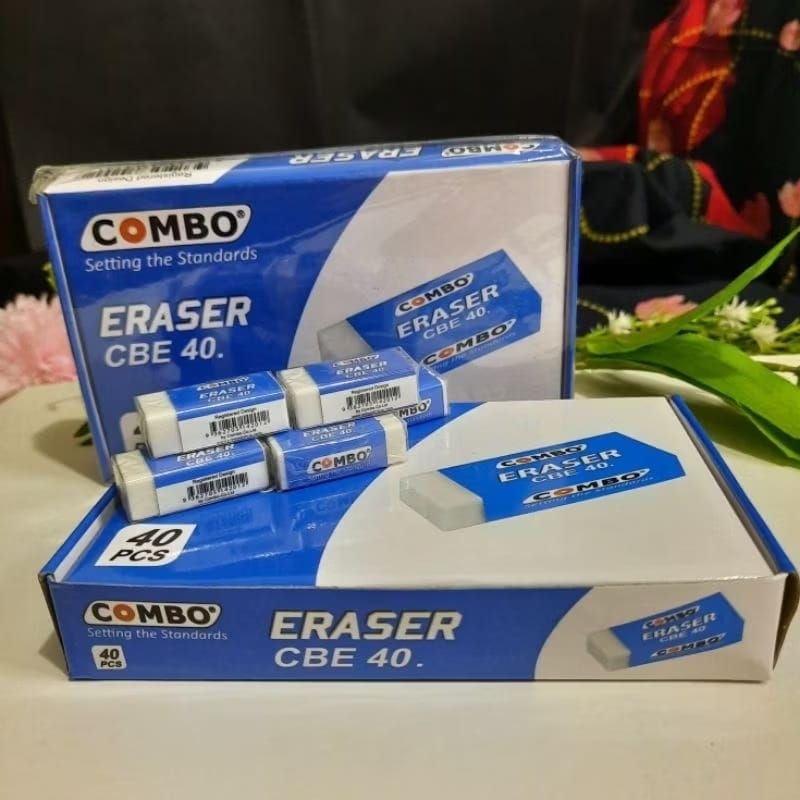 

1 Kotak isi 40 Eraser Pengapus Pensil Combo Gbe 40