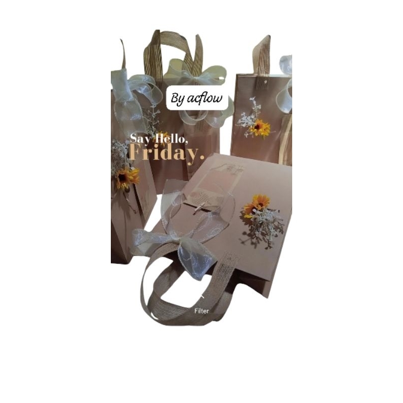 

tas karton paper bag coklat hadiah kado hampers rustic