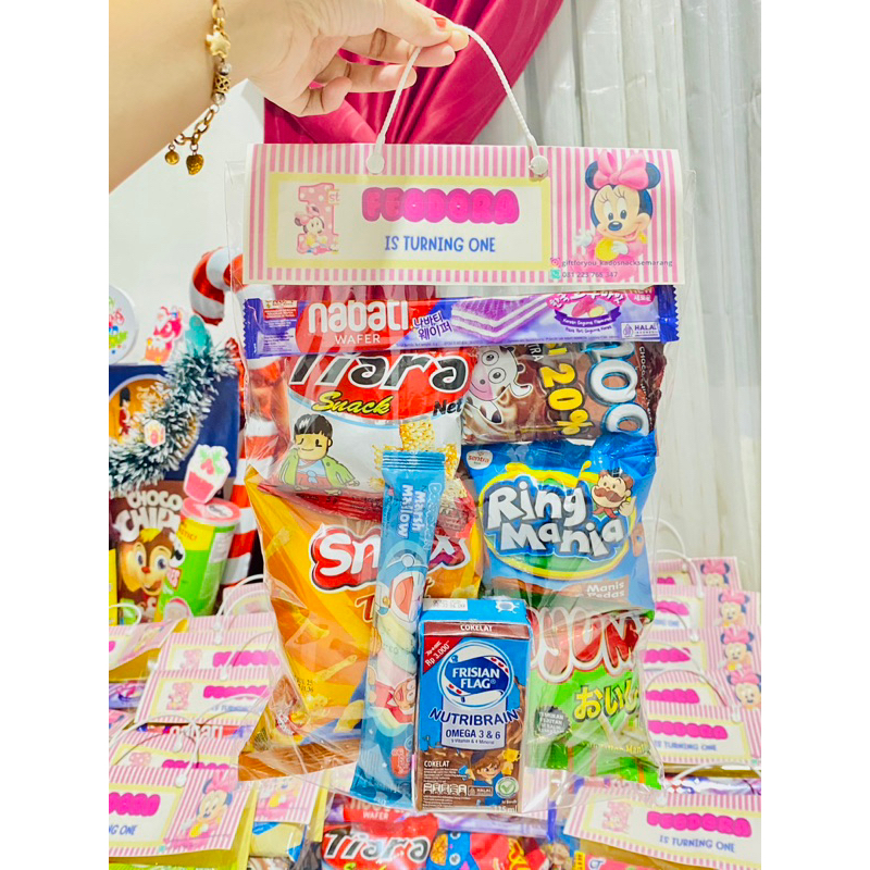 

Ready instan Goodie Bag Bingkisan Snack Tenteng ulang tahun anak murah lucu Jajan hampers kado ultah