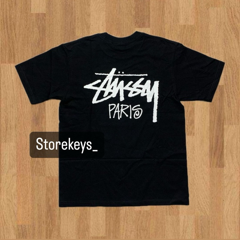 

(FREE PAPPER BAG) KAOS STUSSY PARIS STUSSY LOGO PARIS PREMIUM