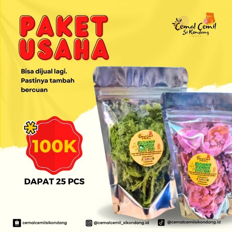 

Paket usaha Pisang Gemoy Chips