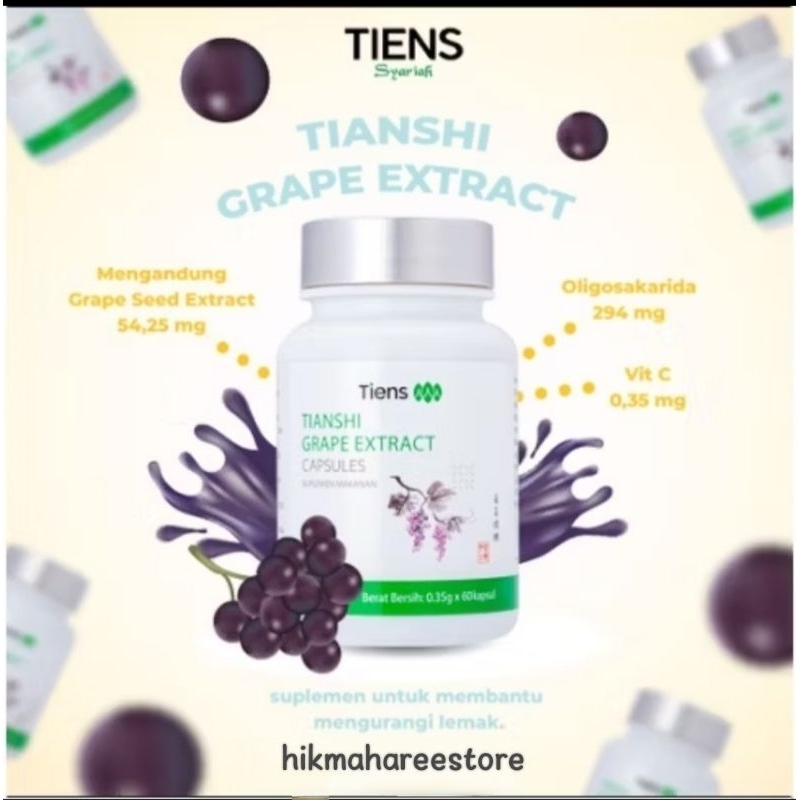 Grape Extract Tiens Nutrisi Jantung Penyumbat Pembuluh Darah Vertigo dan Setroke Tiens 100% Original