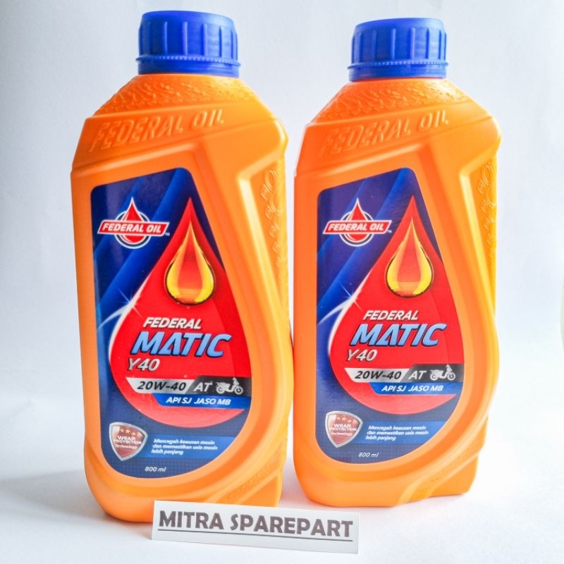 OLI FEDERAL MATIC Y40 [20W-40] 800ML- SINTETIS- MOTOR MATIC [100%FEDERAL]