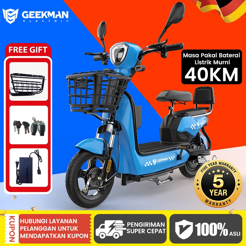 GEEKMAN Sepeda Motor Listrik Garansi Resmi Garansi 5 Tahun
