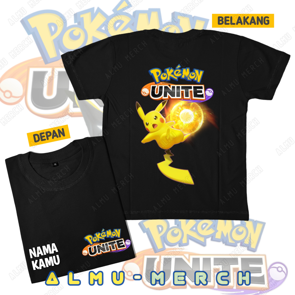 Kaos Lengan Pendek anak Pokemon Pikachu Pokemon unite