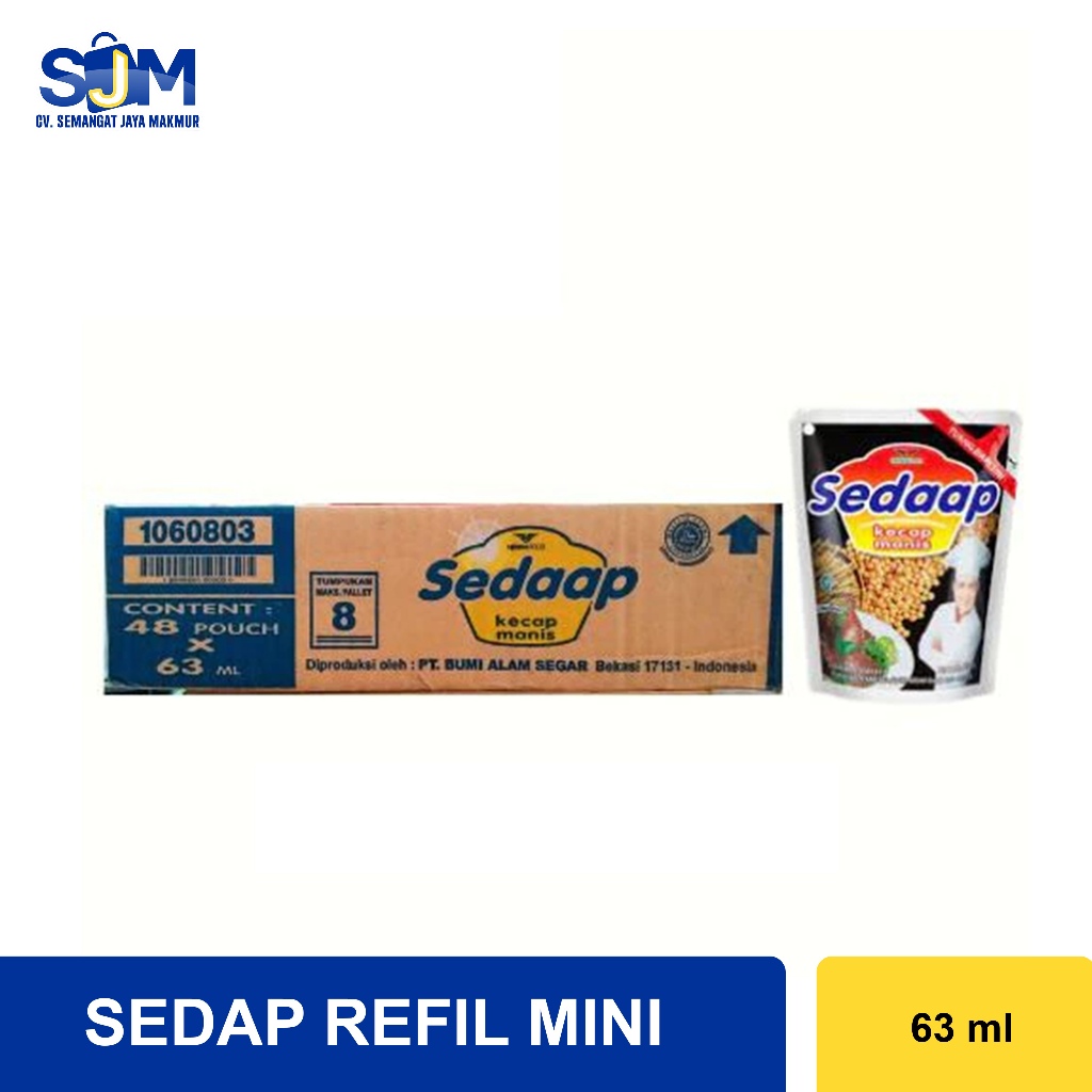 

kecap manis sedaap 63 ml 1 karton isi 48 pcs