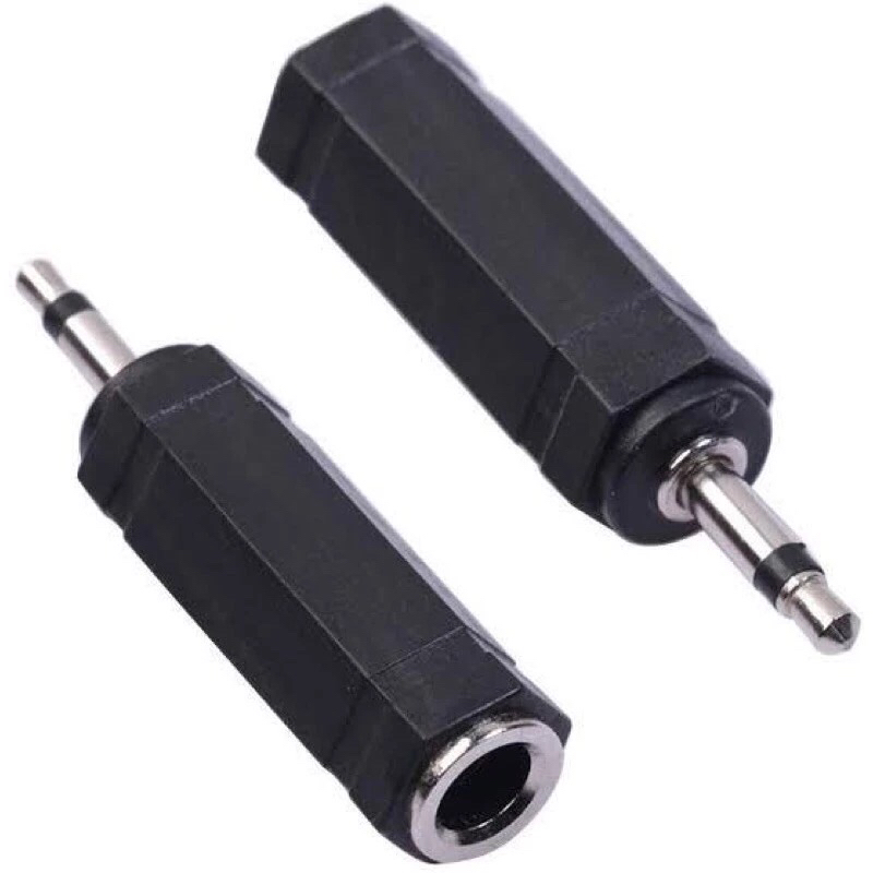 Jack Converter Audio 6.5mm AUX to 3.5 mm MONO PVC - Jack Cover Besar ke kecil