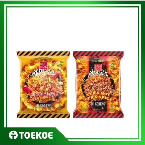 

TOEKOE Mie Best Wok Explodez Mie Goreng Extra Hot | Korean Spicy Cheese