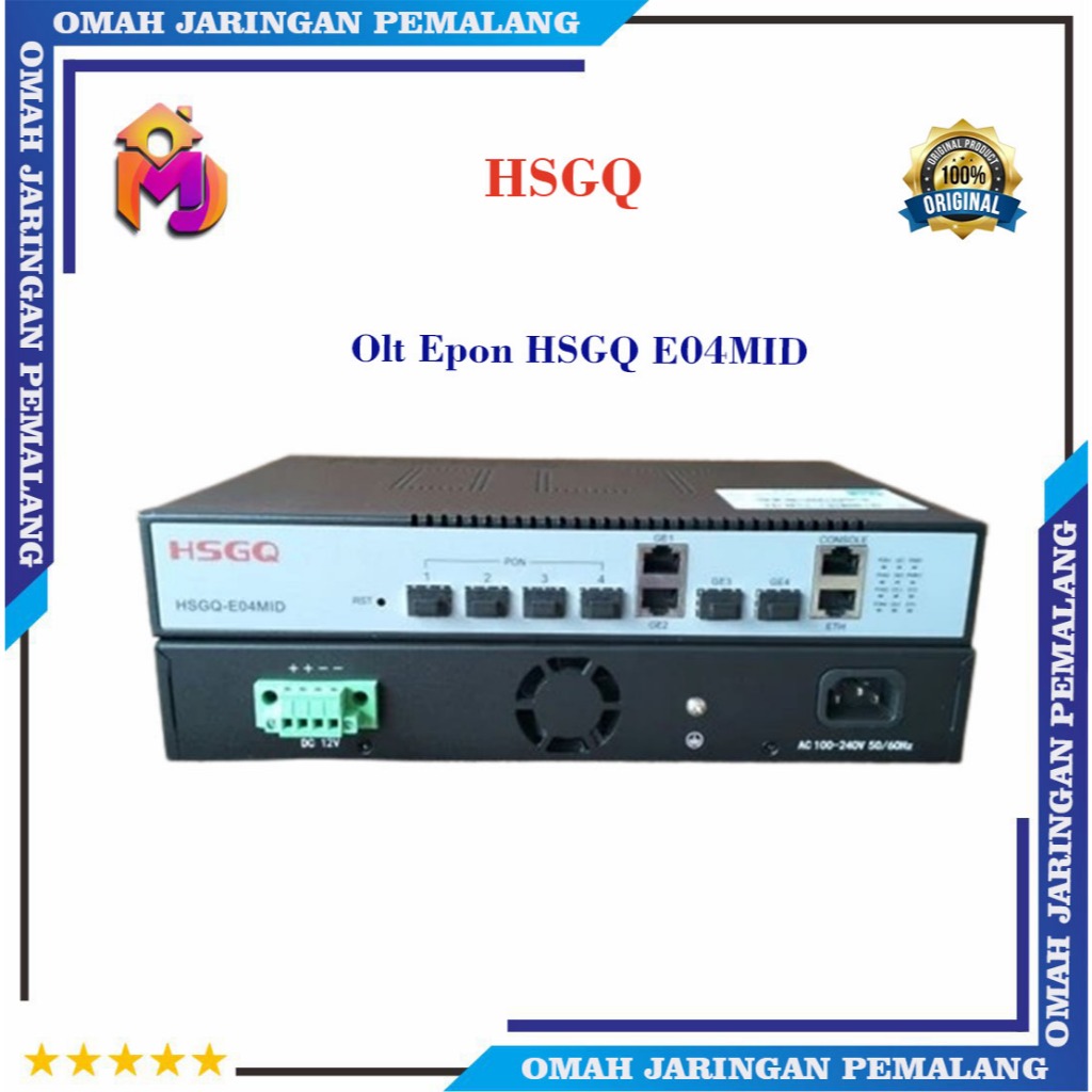 (NEW) OLT Epon HSGQ E04MID 4Pon Suport AC-DC Sudah Postel/OLT Bersertifikasi Postel
