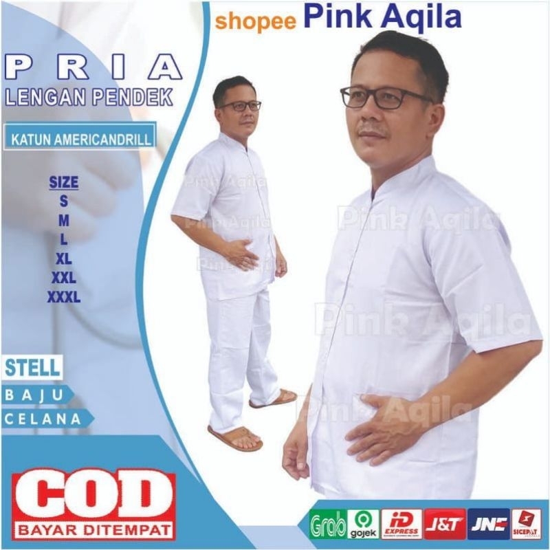BAJU DINAS PERAWAT PRIA SET DENGAN CELANA