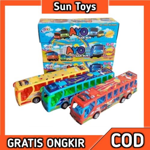 Mainan B/O Ayo Naik Bus HKR 66-02499/ Mainan Bus Tayo Baterai Bus Tayo Nyala