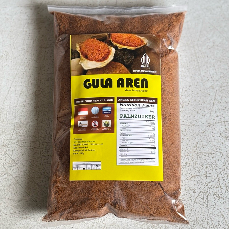 

Gula Aren Bubuk Original natural Serbuk Alami 1Kg