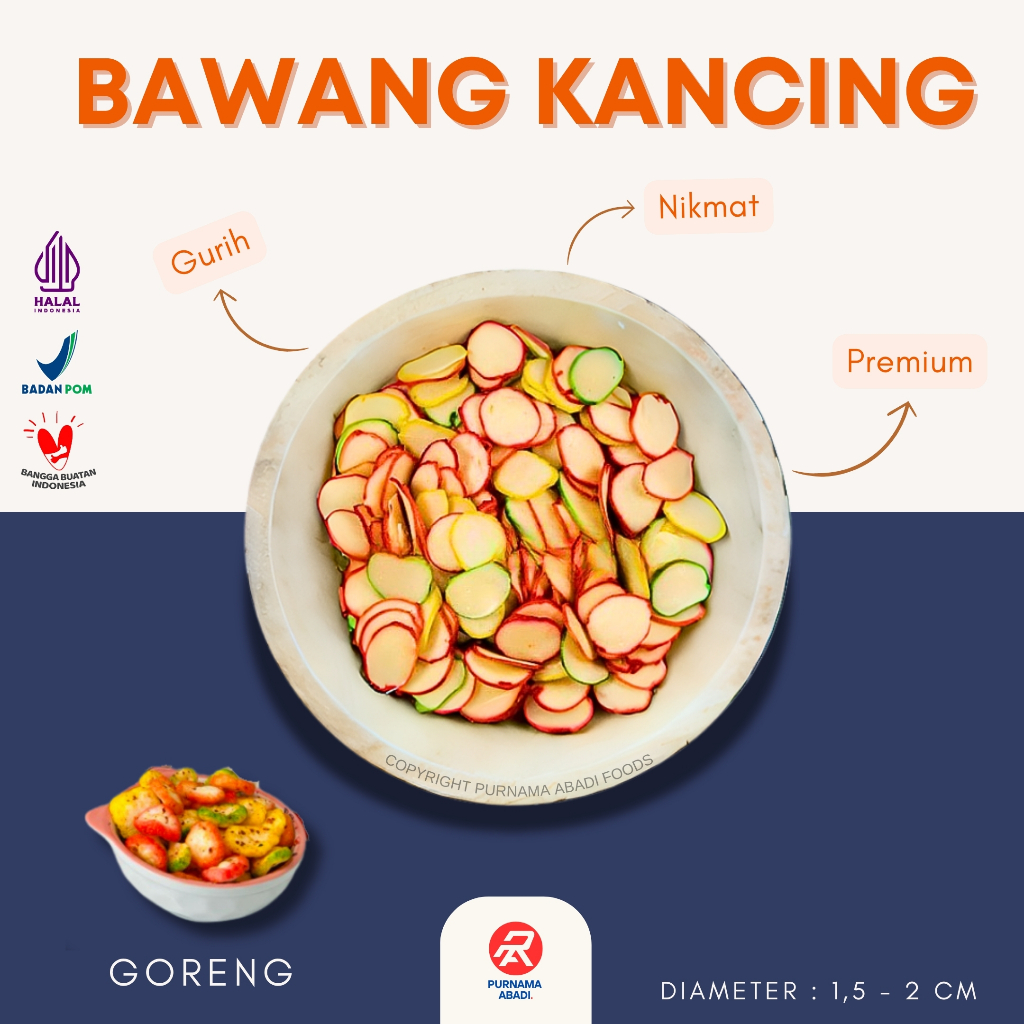 

Kerupuk Purnama Abadi Mentah Bawang Kancing 250 Gram