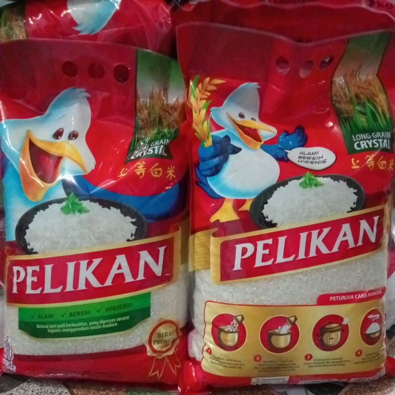 

Beras premium merk pelikan 10kg (5kgx2pc)