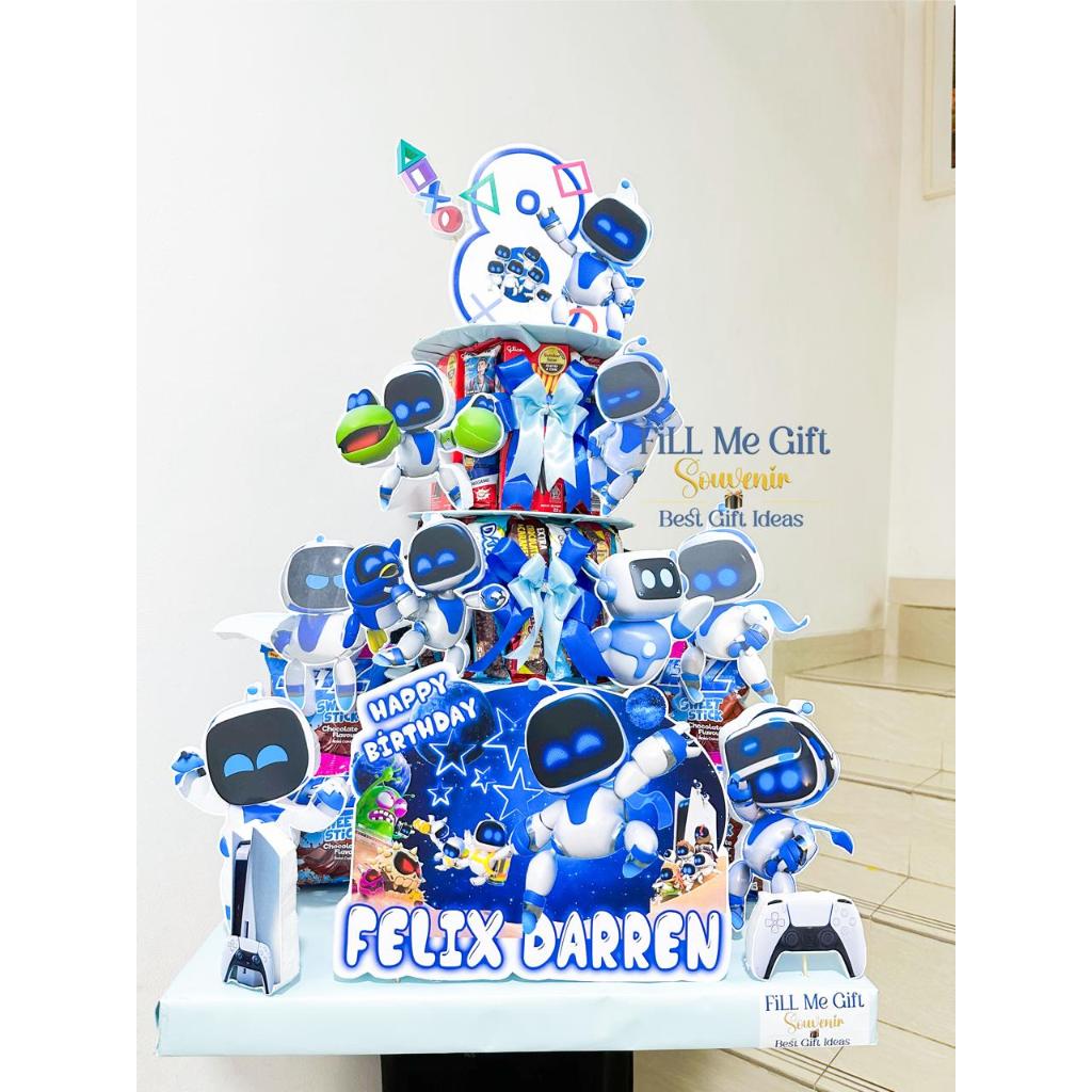

JT - Astro Bot Snack Tart Tower Cake Birthday / Kue Cemilan Snack Ulang Tahun