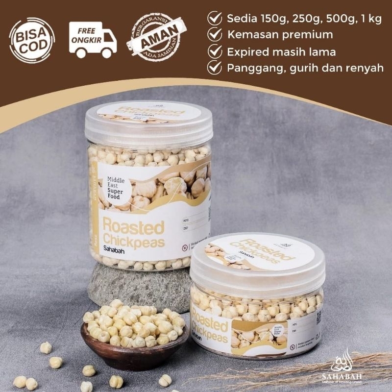 

Kacang Arab Sahabah Premium Matang Panggang Gurih dan Renyah 100% Asli Original Roasted Chickpeas...