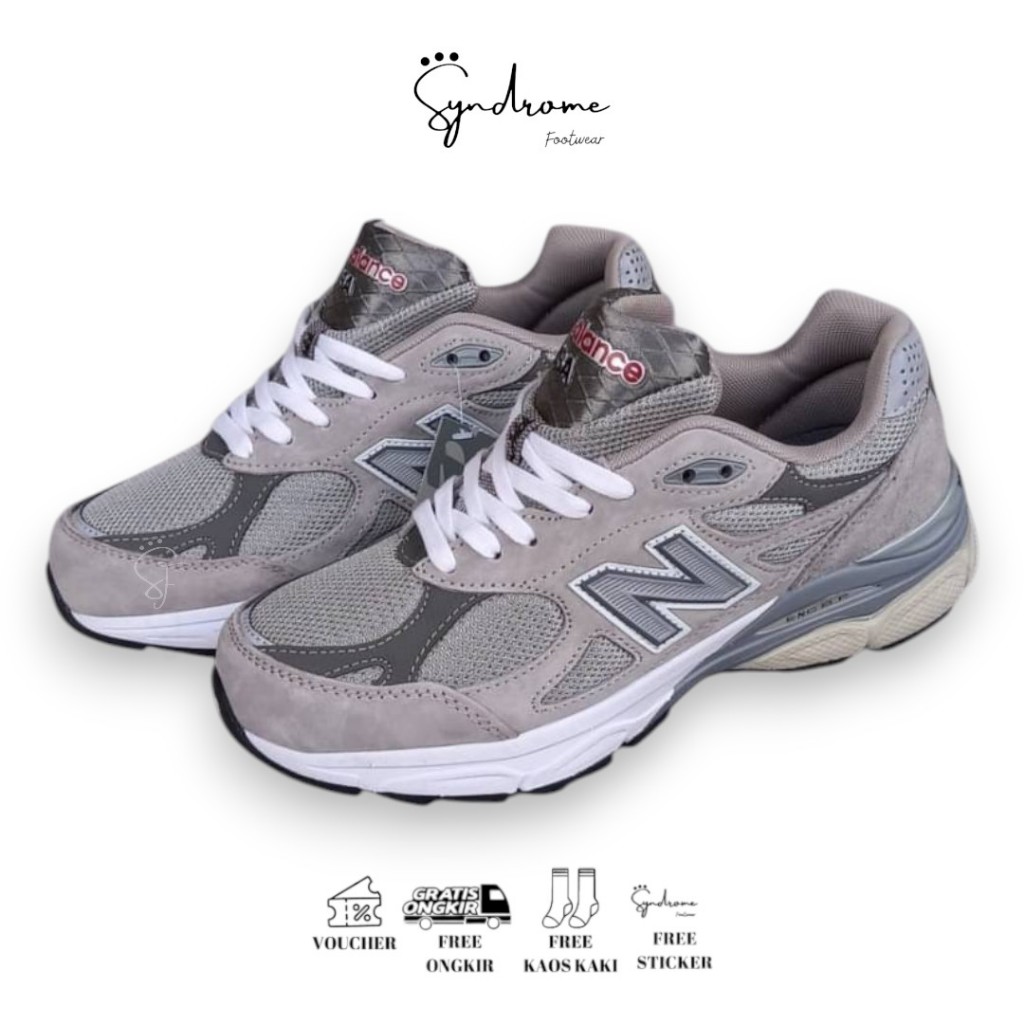 NEW BALANCE 990 V3 GREY WHITE M990GY3 ORIGINAL BNIB FULL TAG SUEDE LEATHER SEPATU NB SNEAKERS PRIA