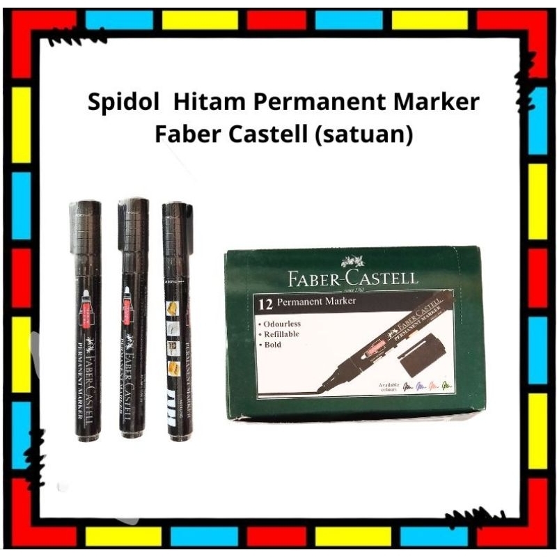 

Spidol Permanent Marker Hitam Faber castell besar