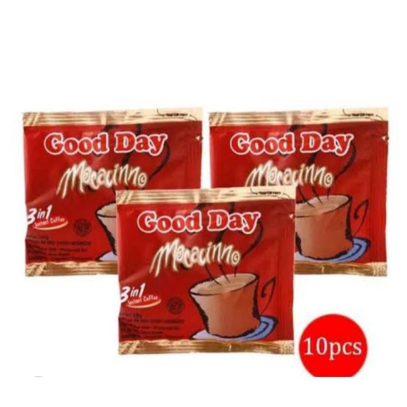 

kopi good day mocacinno 1 renceng isi 10 saset