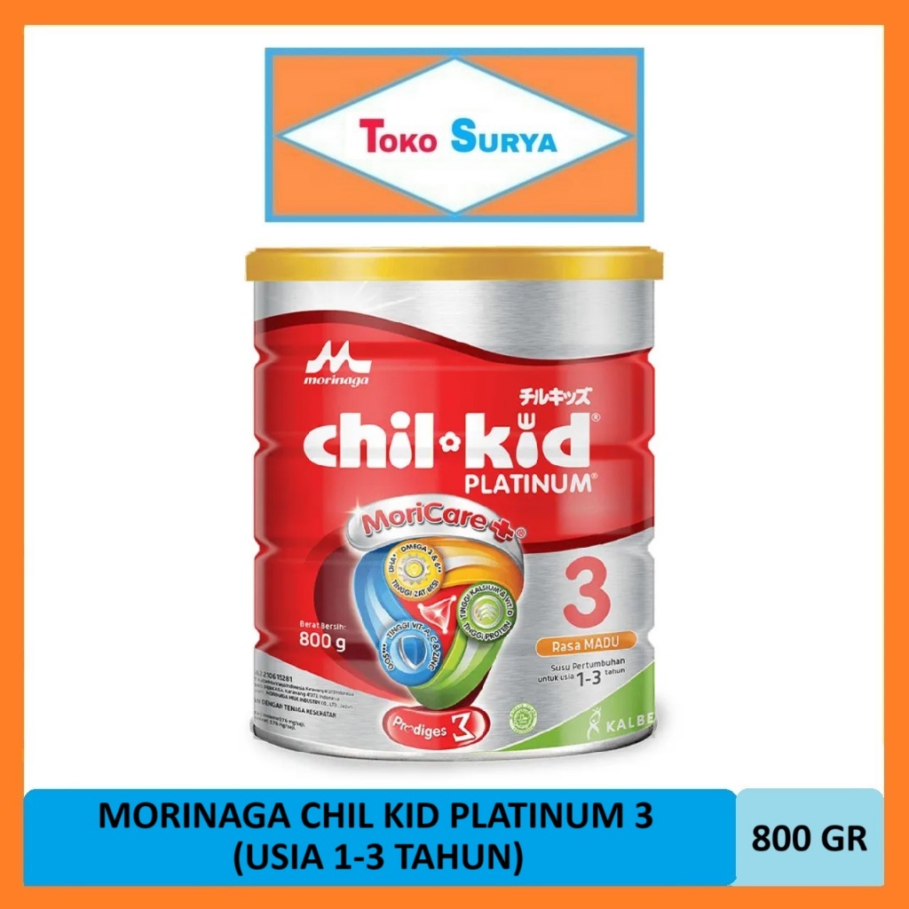 

Morinaga Chil Kid Platinum Moricare 3 Rasa Madu Usia 1-3 Tahun Susu Pertumbuhan Anak 800 Gr